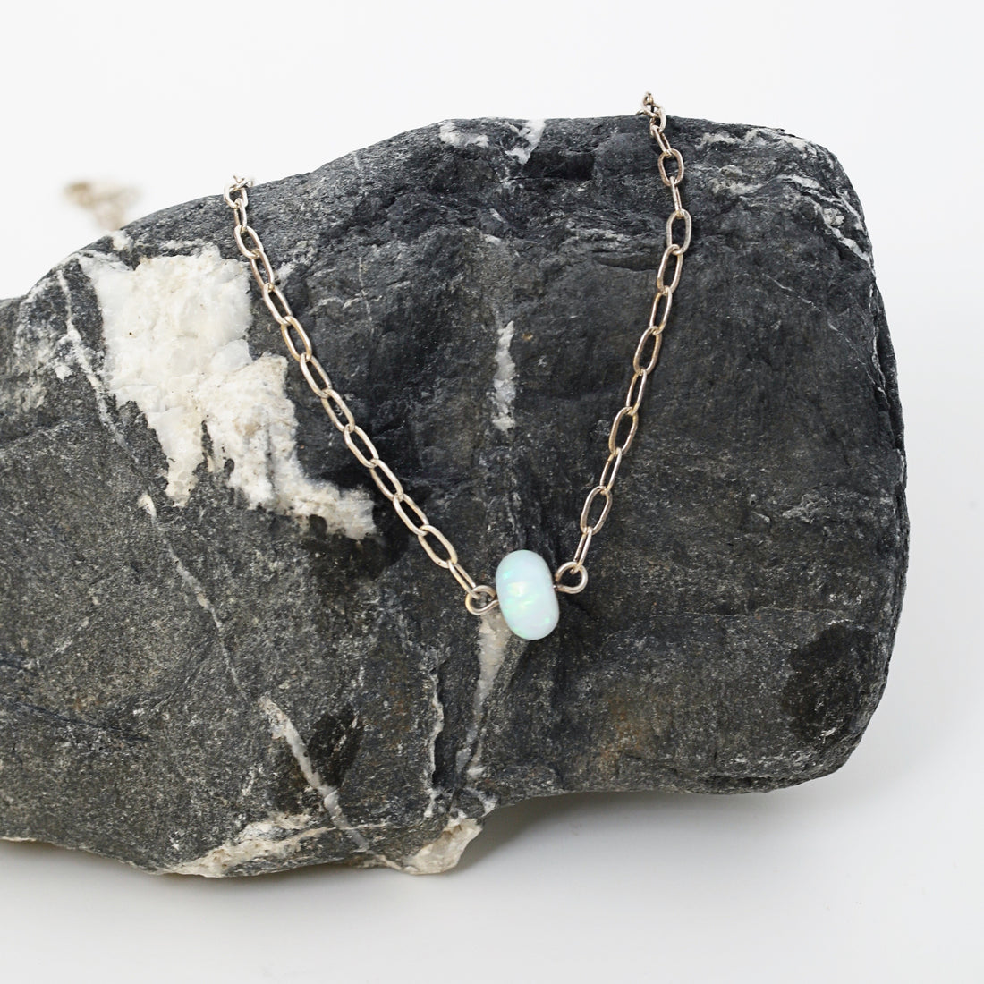 Australian Opal, Emerald, Blue Sapphire and Diamond Accent Necklace